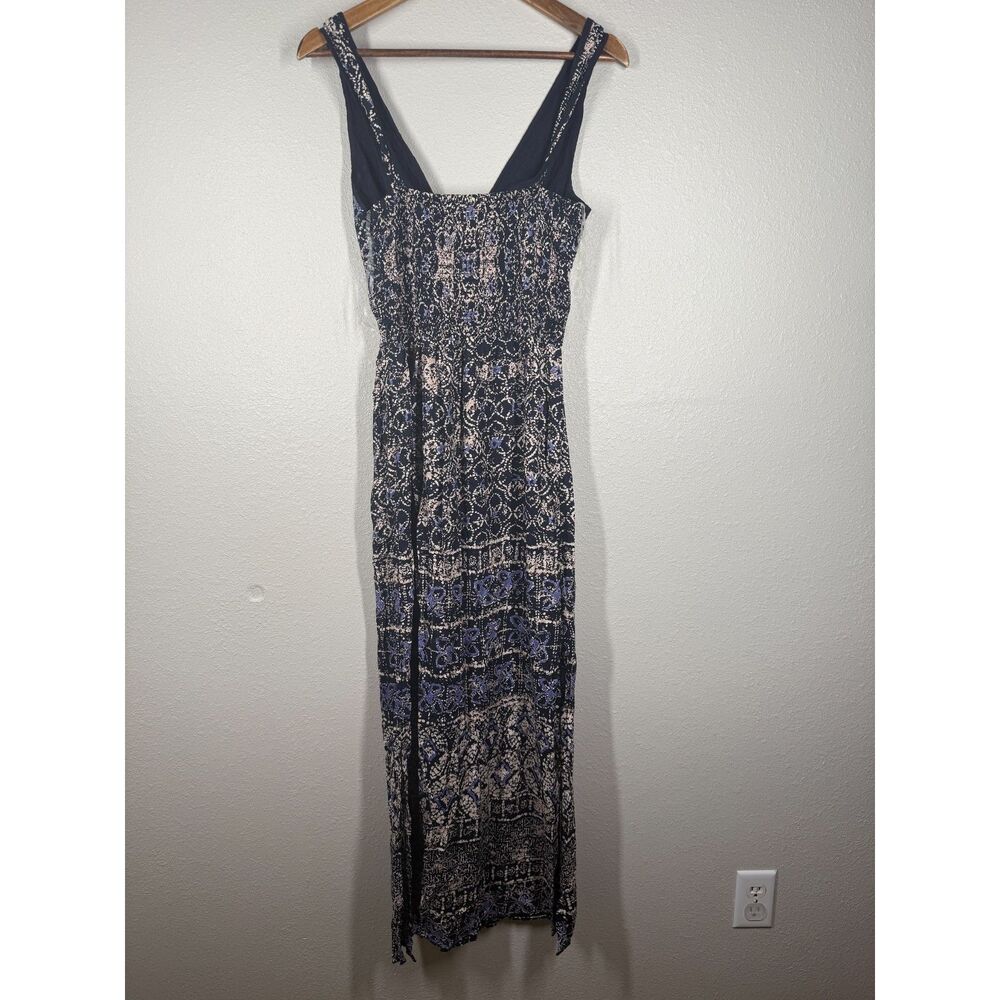 Angie Blue White Babydoll Maxi Dress Womens Sz S Boho Beachy Vacation Cruise - Picture 5 of 9